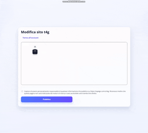 Add content in the editor