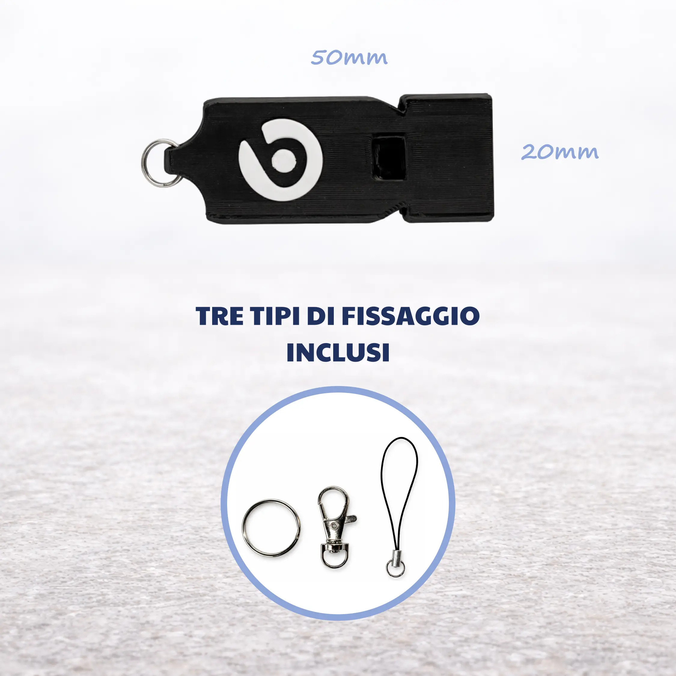 Portachiavi NFC Fischietto 2 in 1 – Biglietto da Visita Digitale Senza App con Sito Personale – Condividi Contatti, Social e Link con un Tocco – Compatibile iPhone Android - Immagine 3