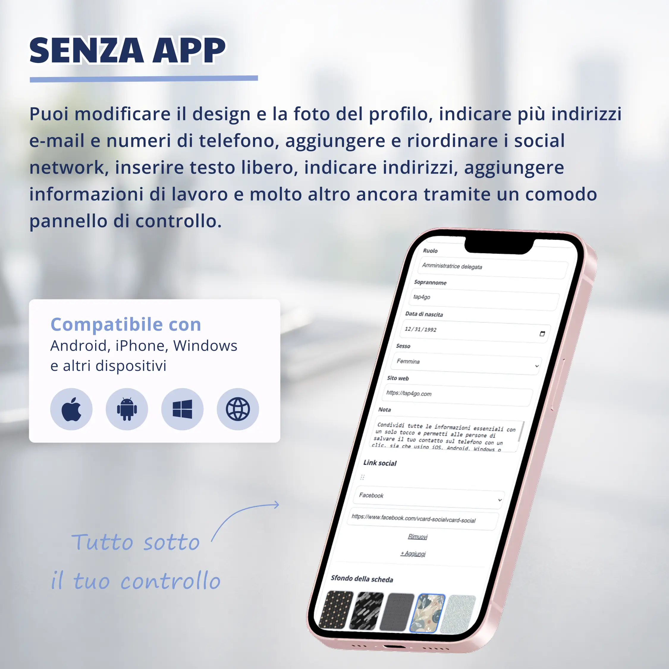 Portachiavi NFC Fischietto 2 in 1 – Biglietto da Visita Digitale Senza App con Sito Personale – Condividi Contatti, Social e Link con un Tocco – Compatibile iPhone Android - Immagine 6