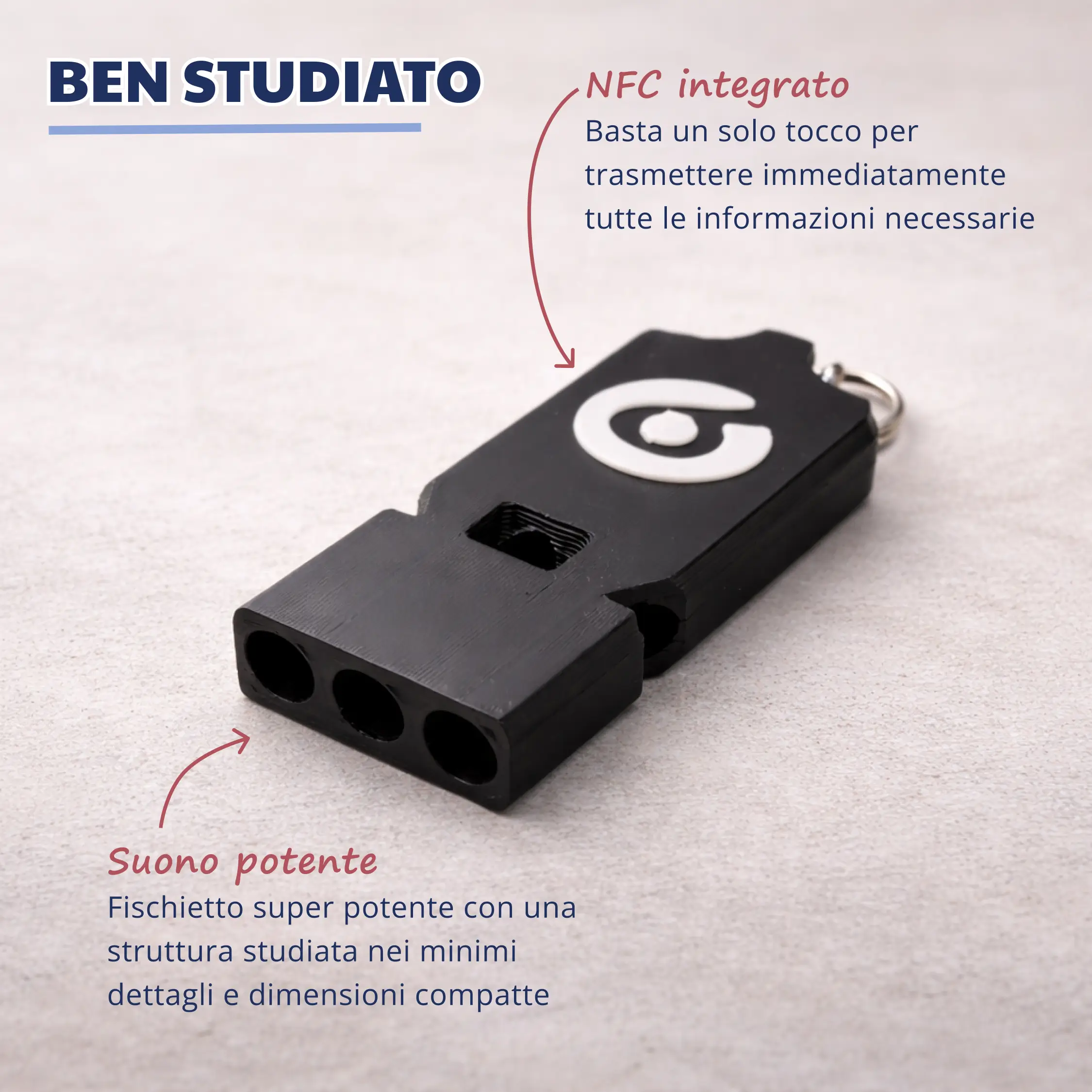 Portachiavi NFC Fischietto 2 in 1 – Biglietto da Visita Digitale Senza App con Sito Personale – Condividi Contatti, Social e Link con un Tocco – Compatibile iPhone Android - Immagine 7